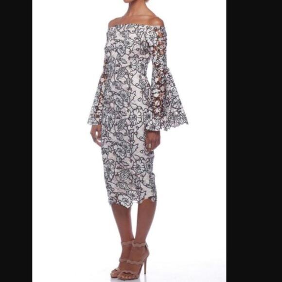 PASDUCHAS Ivy Grove Floral Bell Sleeve Off the Shoulder Midi Dress - Picture 5 of 14